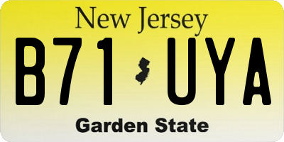 NJ license plate B71UYA