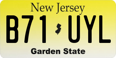 NJ license plate B71UYL
