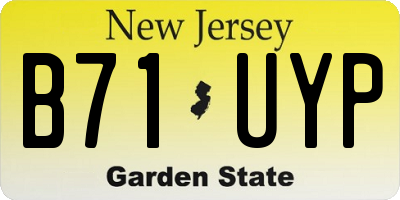 NJ license plate B71UYP