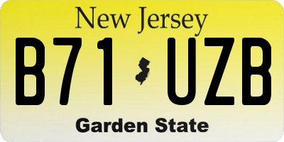 NJ license plate B71UZB