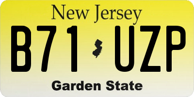 NJ license plate B71UZP