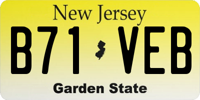NJ license plate B71VEB