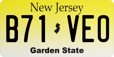 NJ license plate B71VEO