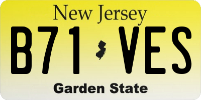 NJ license plate B71VES