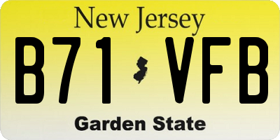 NJ license plate B71VFB