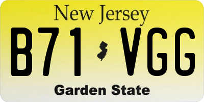 NJ license plate B71VGG