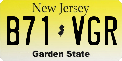 NJ license plate B71VGR