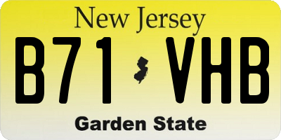 NJ license plate B71VHB