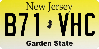 NJ license plate B71VHC