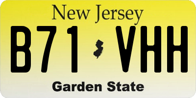 NJ license plate B71VHH