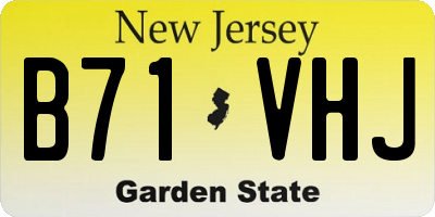 NJ license plate B71VHJ