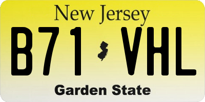 NJ license plate B71VHL