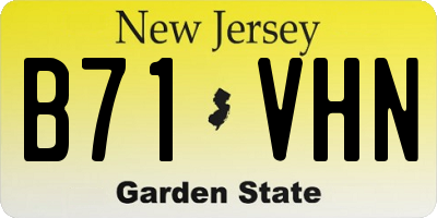 NJ license plate B71VHN