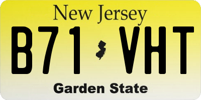 NJ license plate B71VHT