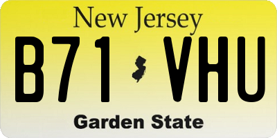 NJ license plate B71VHU