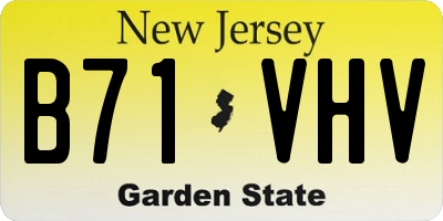 NJ license plate B71VHV
