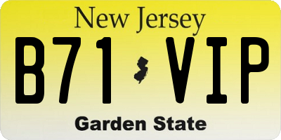 NJ license plate B71VIP