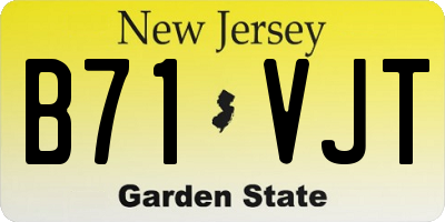 NJ license plate B71VJT