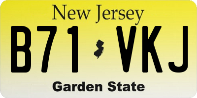 NJ license plate B71VKJ