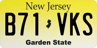 NJ license plate B71VKS