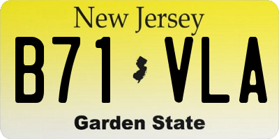 NJ license plate B71VLA