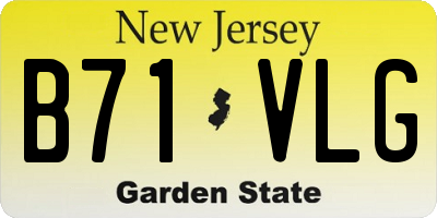 NJ license plate B71VLG