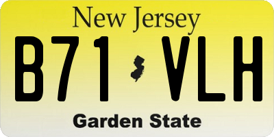 NJ license plate B71VLH