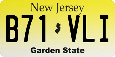 NJ license plate B71VLI
