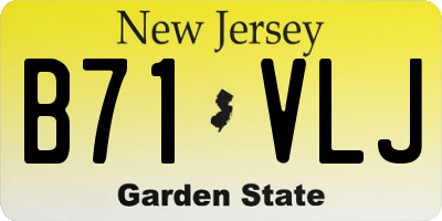 NJ license plate B71VLJ