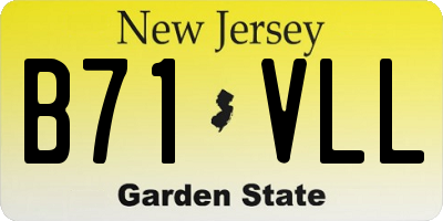 NJ license plate B71VLL