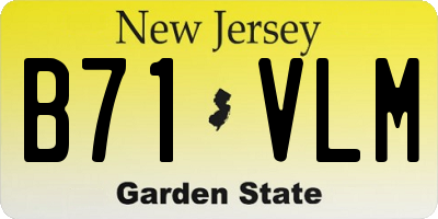 NJ license plate B71VLM