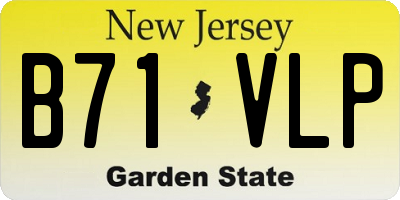 NJ license plate B71VLP