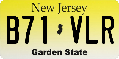 NJ license plate B71VLR