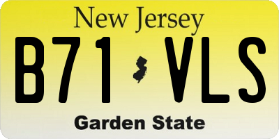 NJ license plate B71VLS