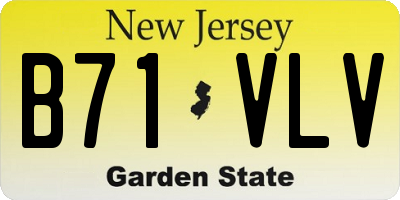 NJ license plate B71VLV