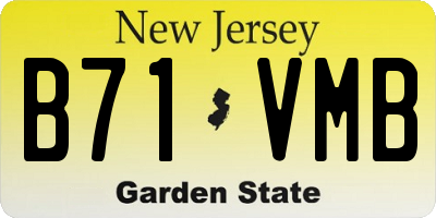 NJ license plate B71VMB
