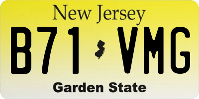 NJ license plate B71VMG