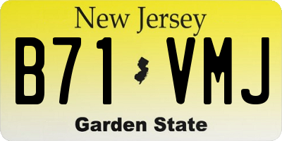 NJ license plate B71VMJ