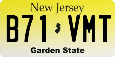 NJ license plate B71VMT