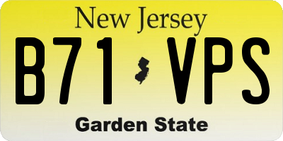 NJ license plate B71VPS