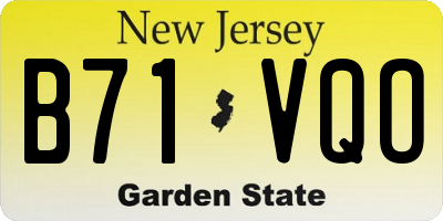 NJ license plate B71VQO