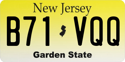 NJ license plate B71VQQ
