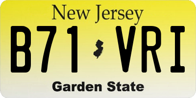 NJ license plate B71VRI