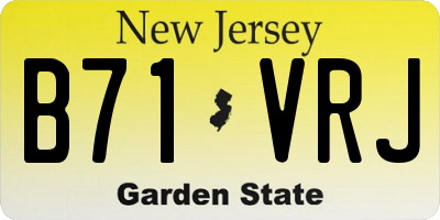NJ license plate B71VRJ