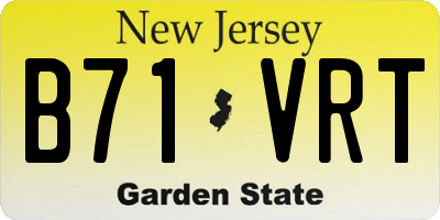 NJ license plate B71VRT