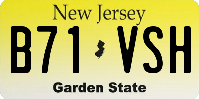 NJ license plate B71VSH