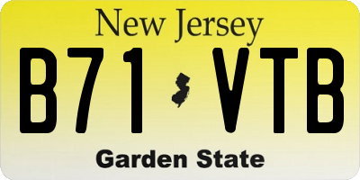 NJ license plate B71VTB