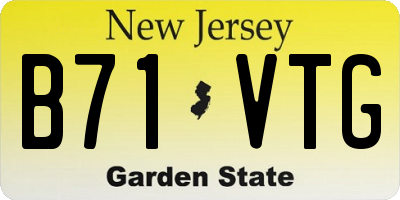 NJ license plate B71VTG