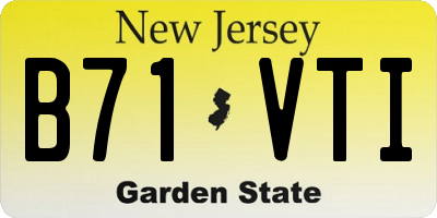 NJ license plate B71VTI