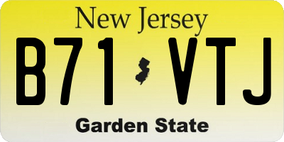 NJ license plate B71VTJ